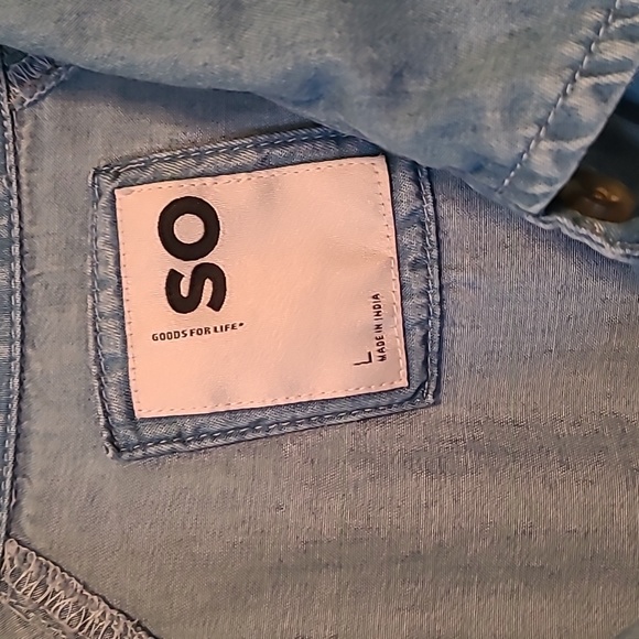 Sonoma Chambray Button Down Shirt Large - Picture 5 of 9